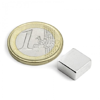 Aimant carré néodyme 10mm x 10mm x 5mm Puissance 3,7kg-Lire la description