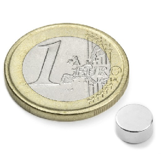 Imán de neodimio redondo Diámetro 6 mm x 3 mm de potencia 0.95 kg-Leer más