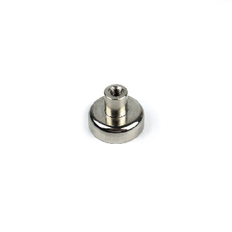 Imàn con casquillo roscado M5 - Diámetro 25 mm - potencia 22 kg-Leer más