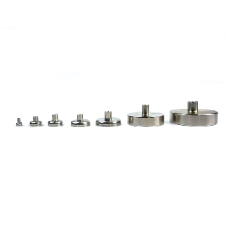 Imàn con casquillo roscado M5 - Diámetro 25 mm - potencia 22 kg-Leer más