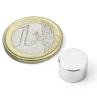 Aimant néodyme rond Diamètre 12mm x 8mm Puissance 4,8kg-Lire la description