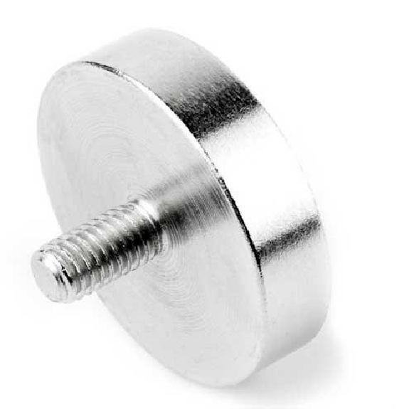 Magnete con asta filettata M6 - diametro 32mm - potenza 34 kg-Leggi tutto
