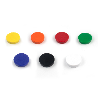 Aimant dans bloc rond rouge 30mm x 9mm-Lire la description