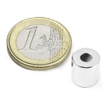 Aimant percé en anneau 10 x 4 x 10mm Puissance 3,1kg-Lire la description