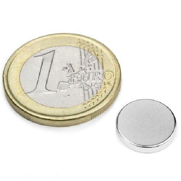 Aimant néodyme rond diametre 12mm x 2mm Puissance 1,6kg-Lire la description