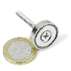 Aimant dans coque acier avec trou biseauté Diamètre 20mm Puissance 6kg
