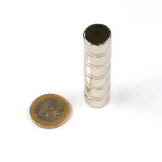 Aimant néodyme rond Diamètre 15mm x 8mm Puissance 7,8kg-Lire la description
