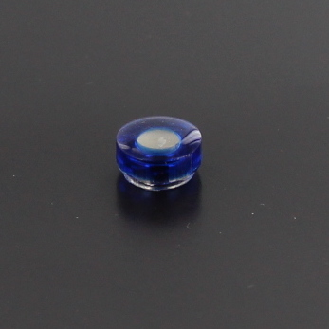 Aimant translucide rond 10mm bleu-Lire la description