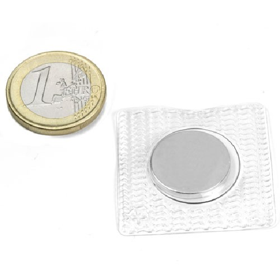Imán de coser diámetro 18mm sobre cuadrado-Leer más
