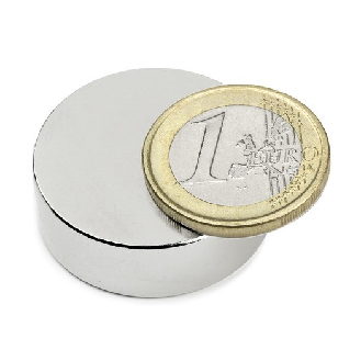 Imán de neodimio redondo Diámetro 30 mm x 10 mm de potencia 22.9 kg-Leer más