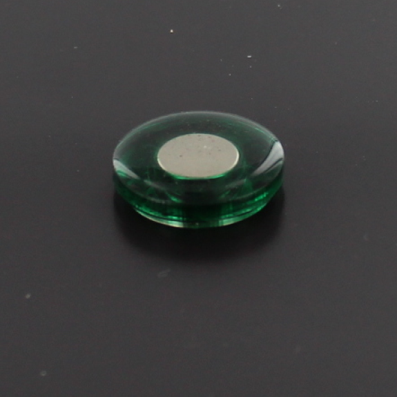 Aimant translucide rond 20mm vert-Lire la description