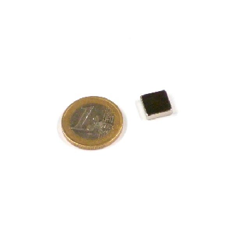 Imán cuadrado 10 mm x 10 mm x 3 mm de potencia 2.4 kg-Leer más