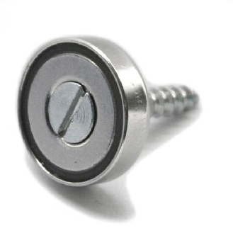 Aimant dans coque acier avec trou biseauté Diamètre 16mm Puissance 4kg-Lire la description