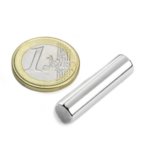 Aimant cylindrique Diamètre 8mm Hauteur 30mm Puissance 2,7kg-Lire la description