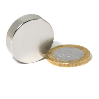 Imán de neodimio redondo Diámetro 25 mm x 7 mm de alimentación 13.9 kg-Leer más