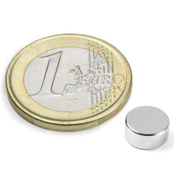 Aimant néodyme rond Diamètre 8mm x 4mm Puissance 1,91kg-Lire la description