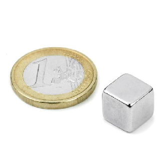 Magnete cubo neodimio 10x10x10mm Potenza 5,4 kg-Leggi tutto