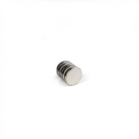 Imán de neodimio redondo Diámetro 13 mm x 2 mm de potencia 1.65 kg-Leer más