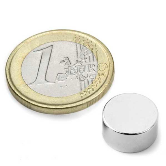 Runde Neodym -Magnetdurchmesser 12 mm x 6 mm Leistung 4,5 kg-Beschreibung lesen