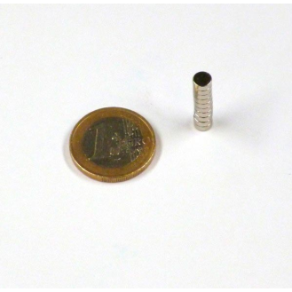 Aimant néodyme rond Diamètre 5mm x 2mm Puissance 0,5kg-Lire la description