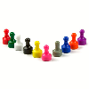 Pedina magnetica rosa 12mm x 20mm