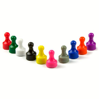 Pion magnétique rose 12mm x 20mm-Lire la description