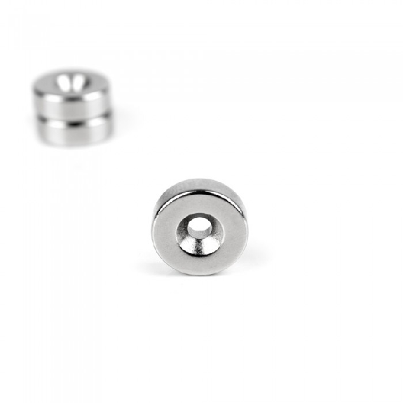 Magnete rotondo con foro svasato - Diametro 12 mm - Potenza 1,7 kg-Leggi tutto