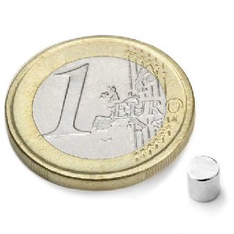 Aimant néodyme rond Diamètre 4mm x 4mm Puissance 0,57kg-Lire la description