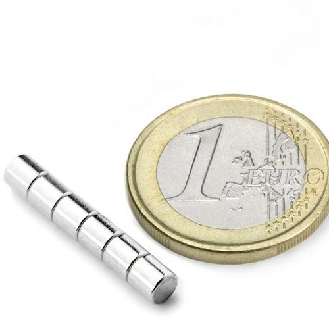 Aimant néodyme rond Diamètre 4mm x 4mm Puissance 0,57kg-Lire la description