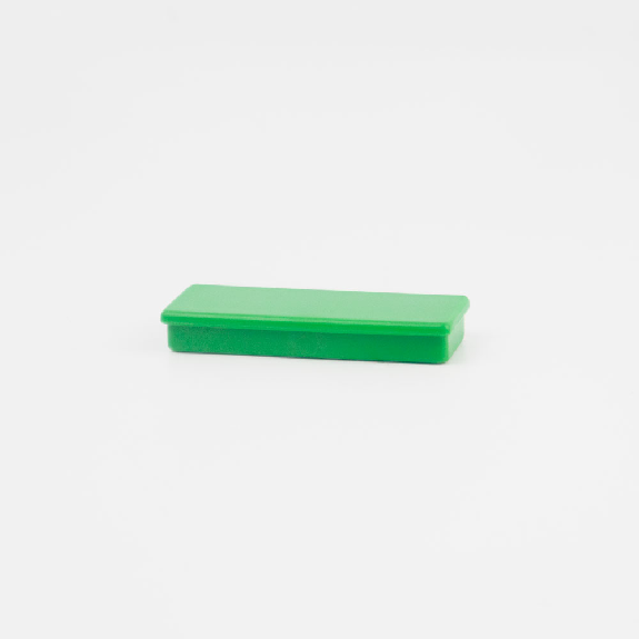 Imán verde rectángulo 55 mm x 22 mm x 8.5 mm-Leer más