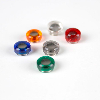 Magnete traslucido rotondo 10mm rosso