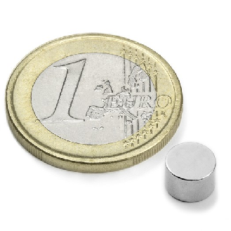 Aimant néodyme rond Diamètre 6mm x 4mm Puissance 1,18kg-Lire la description