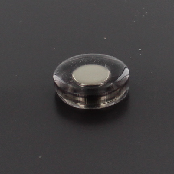 Runder durchscheinender Magnet 20 mm grau-Beschreibung lesen
