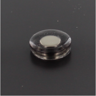 Aimant translucide rond 20mm gris fumé-Lire la description