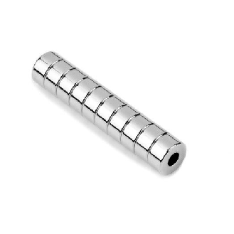 Aimant percé en anneau 10mm x 4mm x 5mm Puissance 2,9kg-Lire la description