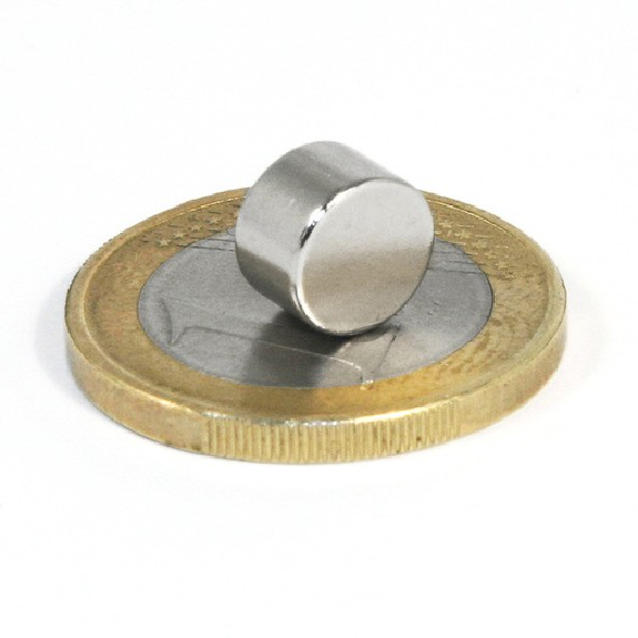 Aimant néodyme rond Diamètre 8mm x 5mm Puissance 2,21kg-Lire la description