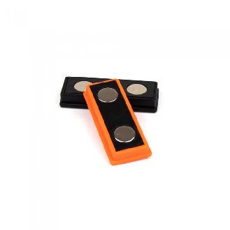 Aimant dans bloc rectangulaire noir 55mm x 22mm x 8,5mm-Lire la description