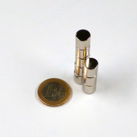 Runde Neodym -Magnetdurchmesser 10 mm x 10 mm Leistung 4,31 kg-Beschreibung lesen