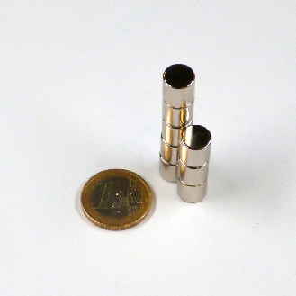Aimant néodyme rond diametre 10mm x 10mm Puissance 4,31kg-Lire la description