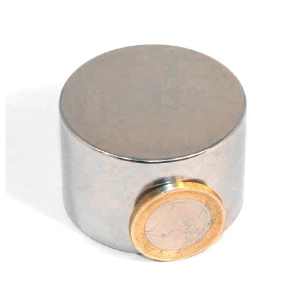 Imán de neodimio redondo Diámetro 45 mm de espesor 30 mm de potencia 89 kg-Leer más