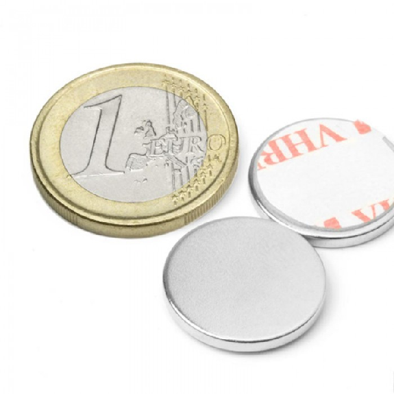 Runder Klebemagnet Durchmesser 18 mm x 2 mm Leistung 2,6 kg-Beschreibung lesen