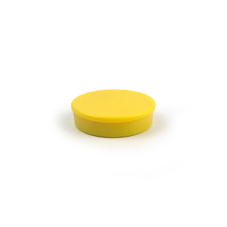 Aimant dans bloc rond jaune 30mm x 9mm-Lire la description