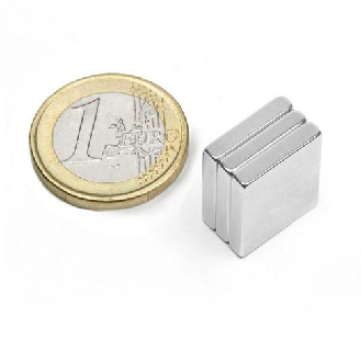 Aimant Carré Néodyme 15mm x 15mm x 3mm Puissance 3,9kg-Lire la description