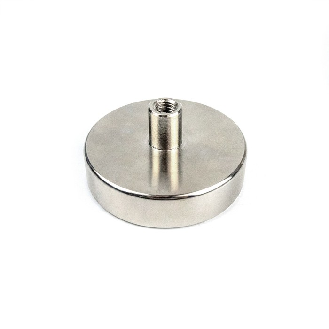 Imàn con casquillo roscado M8 - Diámetro 60 mm - potencia 115 kg-Leer más