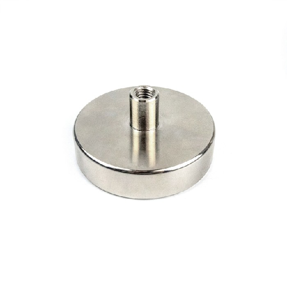 Imàn con casquillo roscado M8 - Diámetro 60 mm - potencia 115 kg-Leer más
