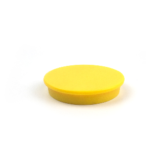 Aimant dans bloc rond jaune 40mm x 9mm-Lire la description