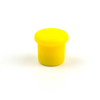 Aimant dans bloc rond jaune 10mm x 9mm-Lire la description
