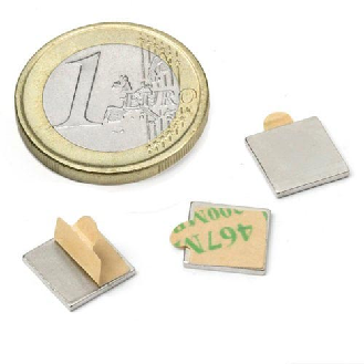 Magnet adhesivo 10 mm x 10 mm x 1 mm de potencia 0.7 kg-Leer más