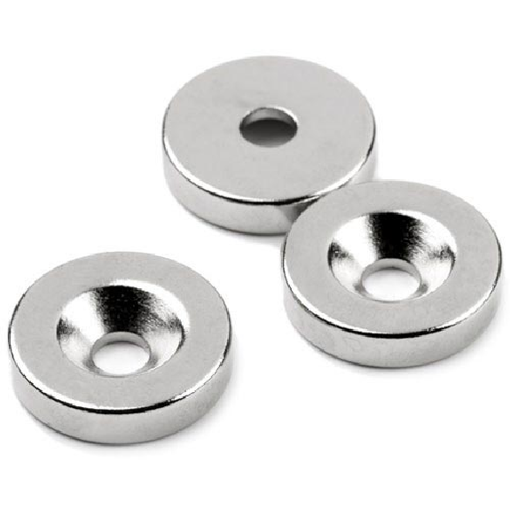 Imán redondo con orificio biselado - Diámetro 18 mm - Potencia 4,8 kg-Leer más