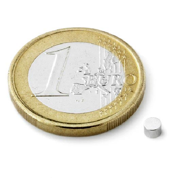 Imán de neodimio redondo Diámetro 3 mm x 3 mm de potencia 0.29 kg-Leer más